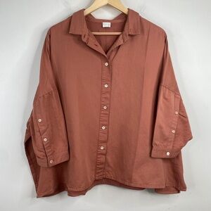 Poetry Terracotta Button Down Shirt